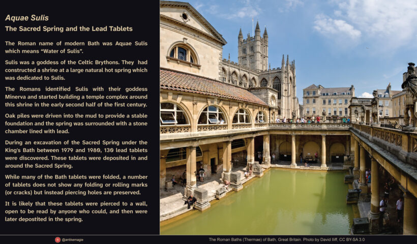 The Roman Baths (Thermae) of Bath, Great Britain. Photo by David Iliff, CC BY-SA 3.0