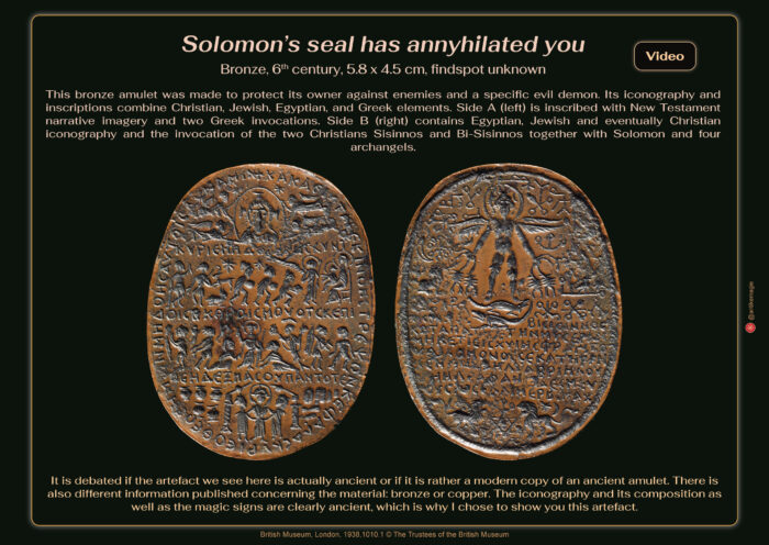 Bronze Amulet, British Museum, London, 1938,1010.1 © The Trustees of the British Museum