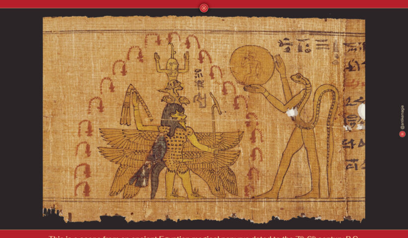 Papyrus, ink, ca. 664-525 B.C., 76.1 × 12.4 cm, Egypt, Brooklyn Museum, 47.218.156a-d. Photo: Brooklyn Museum