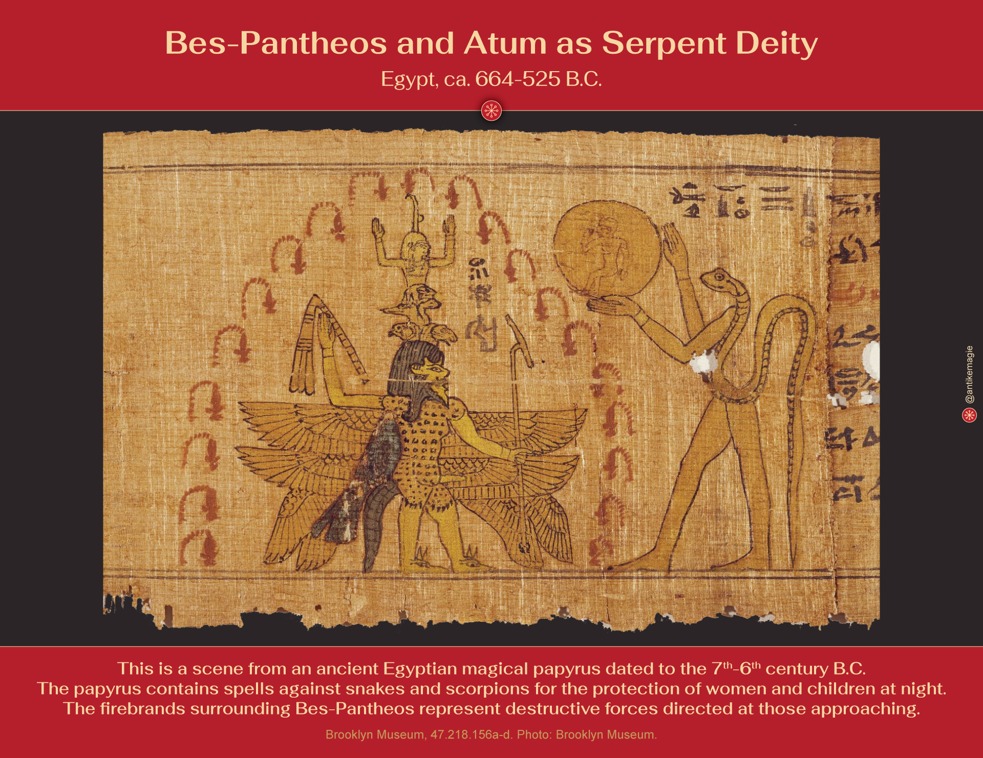 Papyrus, ink, ca. 664-525 B.C., 76.1 × 12.4 cm, Egypt, Brooklyn Museum, 47.218.156a-d. Photo: Brooklyn Museum