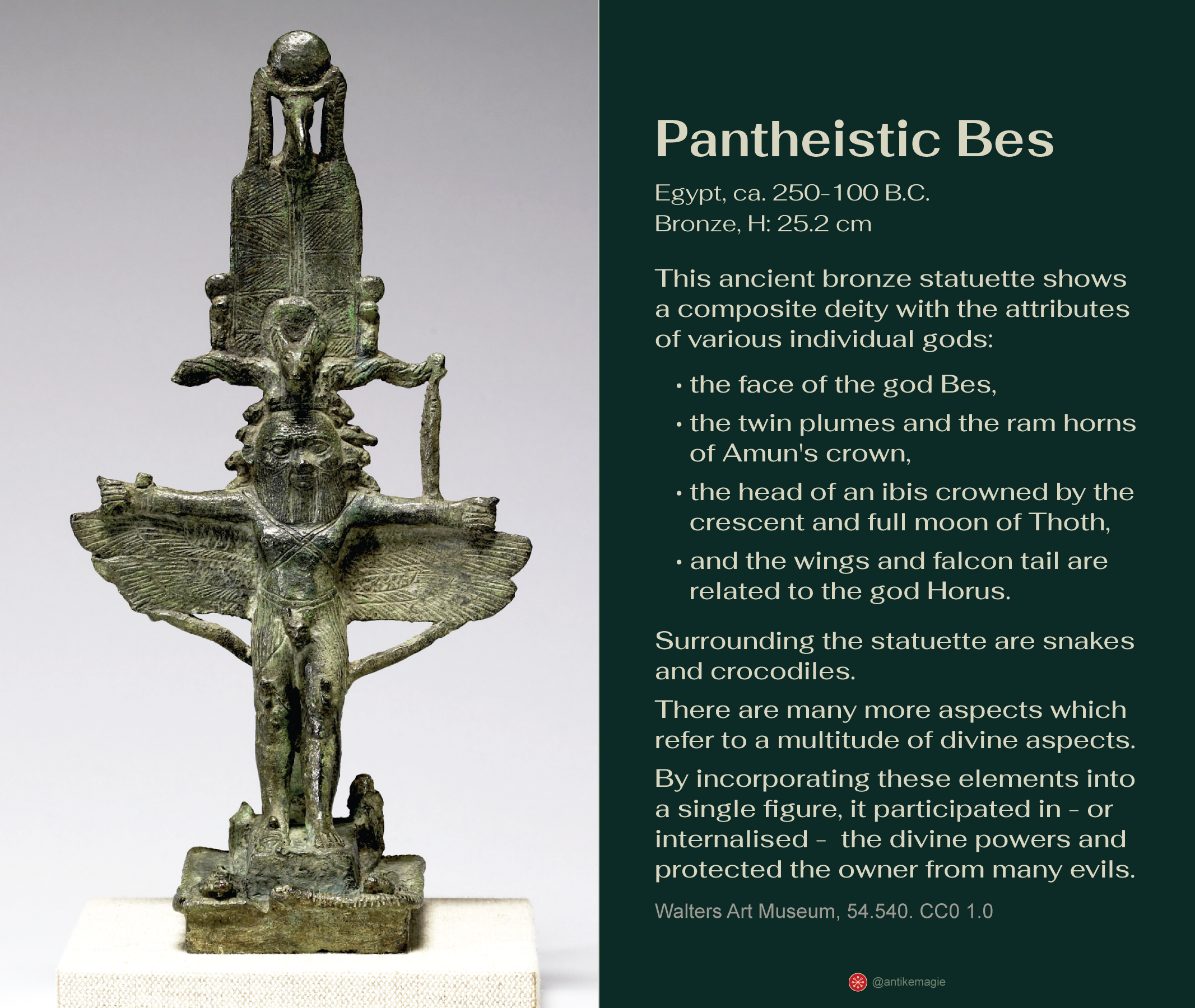 The Archaeology of Ancient Magic - Pantheistic Bes - Walters Art Museum, 54.540. CC0 1.0