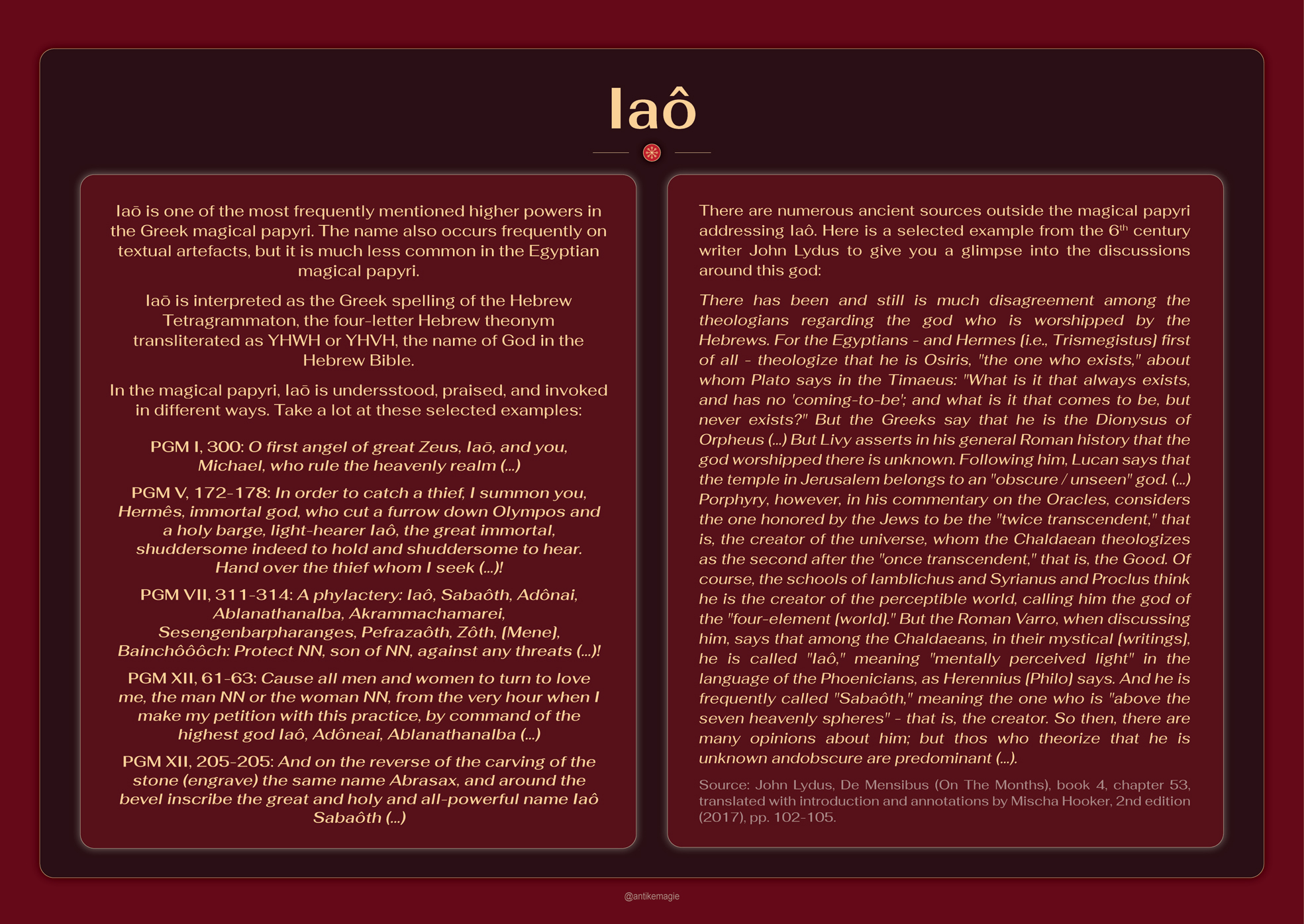 The Archaeology of Ancient Magic - Iaô