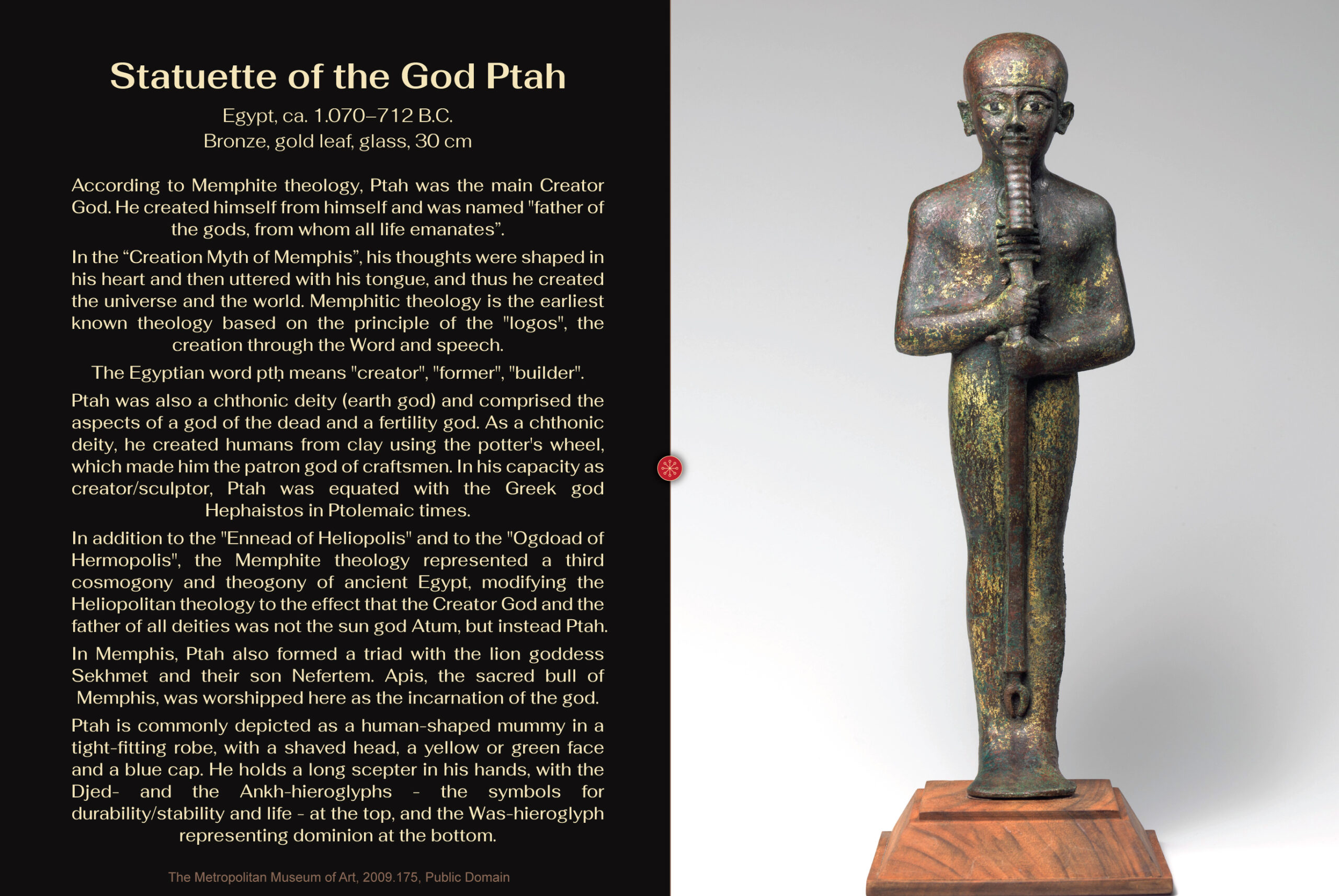 The Archaeology of Ancient Magic - Statuette of the God Ptah - The Metropolitan Museum of Art, 2009.175, Public Domain
