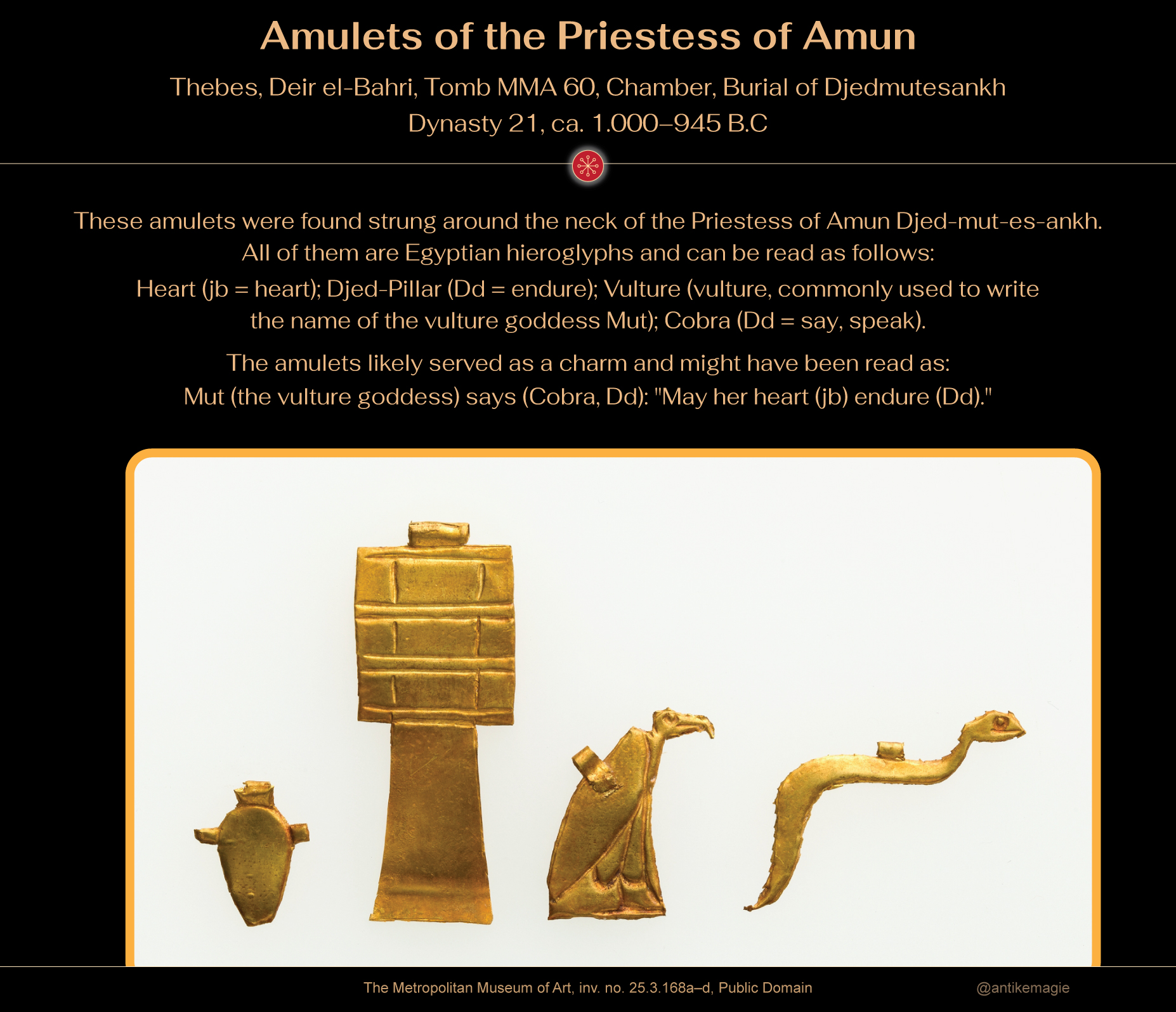 Metmuseum-25.3.168a–d-Amulets-Priestess-of-Amun - The Metropolitan Museum of Art, Public Domain