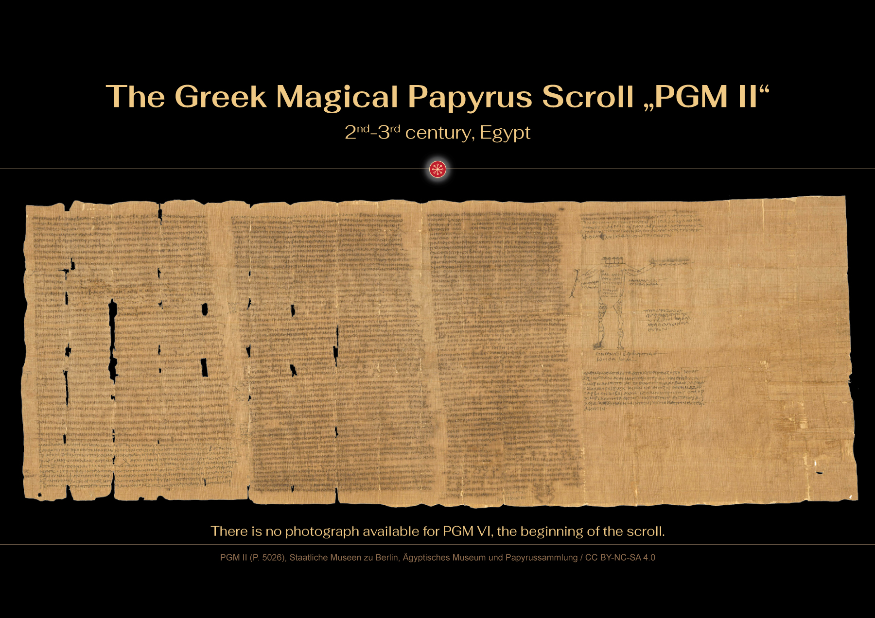 Greek Magical Papyrus PGM II, 2nd-3rd century, Egypt, Staatliche Museen zu Berlin, Ägyptisches Museum und Papyrussammlung, inv. no. P. 5026, CC BY-NC-SA 4.0