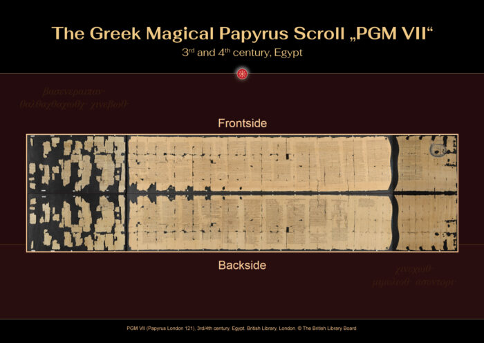 Greek Magical Papyrus PGM VII, 3rd/4th century, Egypt, British Library, London, Papyrus London 121, © The British Library Board