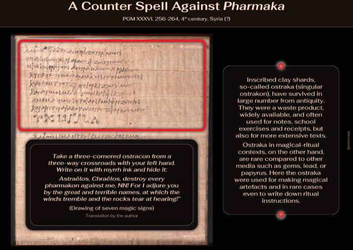 PGM XXXVI, 256-264, 4th century, Egypt; University of Oslo Library Papyrus P.Oslo I 1; © Courtesy of the University of Oslo Library Papyrus Collection