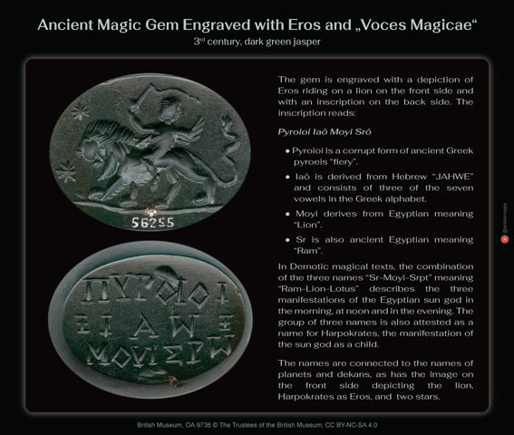 The Archaeology of Ancient Magic - Gem - Eros - British Museum OA.9736