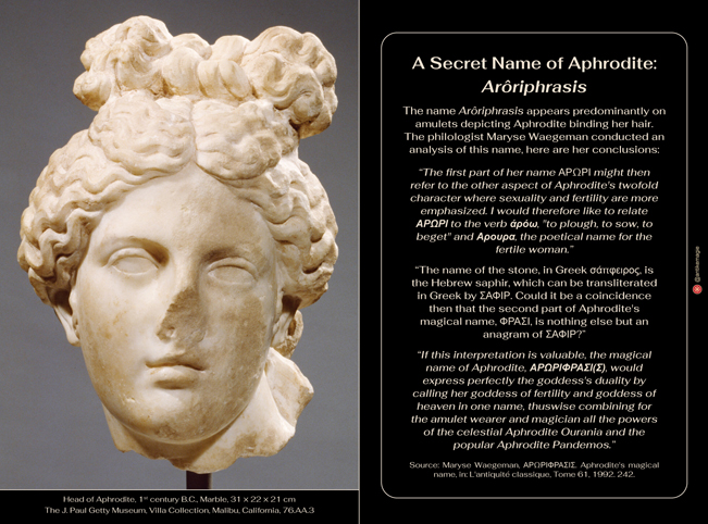 The Archaeology of Ancient Magic - Head of Aphrodite - Getty Museum 76.AA.3