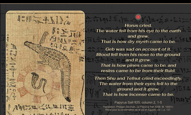 The Archaeology of Ancient Magic - How Dry Myrrh, Pines, Resins and Incense Were Created Papyrus Salt 825 - British Museum, EA10051,4 © The Trustees of the British Museum (CC BY-NC-SA 4.0)
