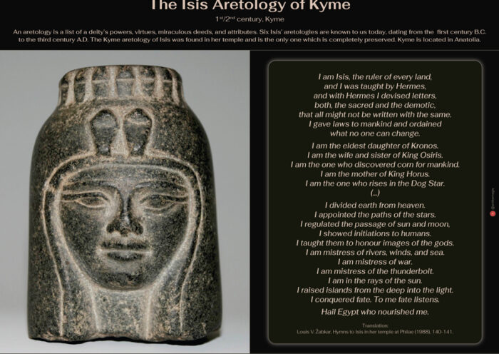 The Archaeology of Ancient Magic - The Isis Aretology of Kyme and Head of Isis - Rijksmuseum van Oudheden, Leiden, F 1949/2.2 © Rijksmuseum van Oudheden, Leiden
