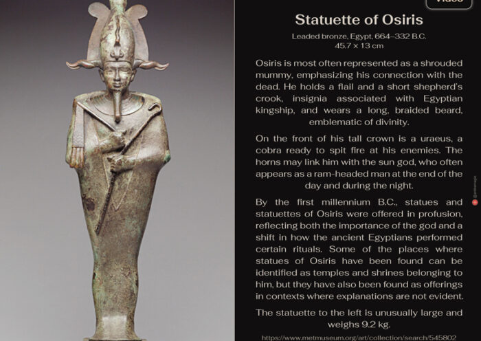 The Archaeology of Ancient Magic - Statuette of Osiris - The Metropolitan Museum of Art, 61.45, Public Domain