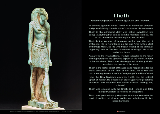 The Archaeology of Ancient Magic - Deities - Thoth - British Museum EA64606