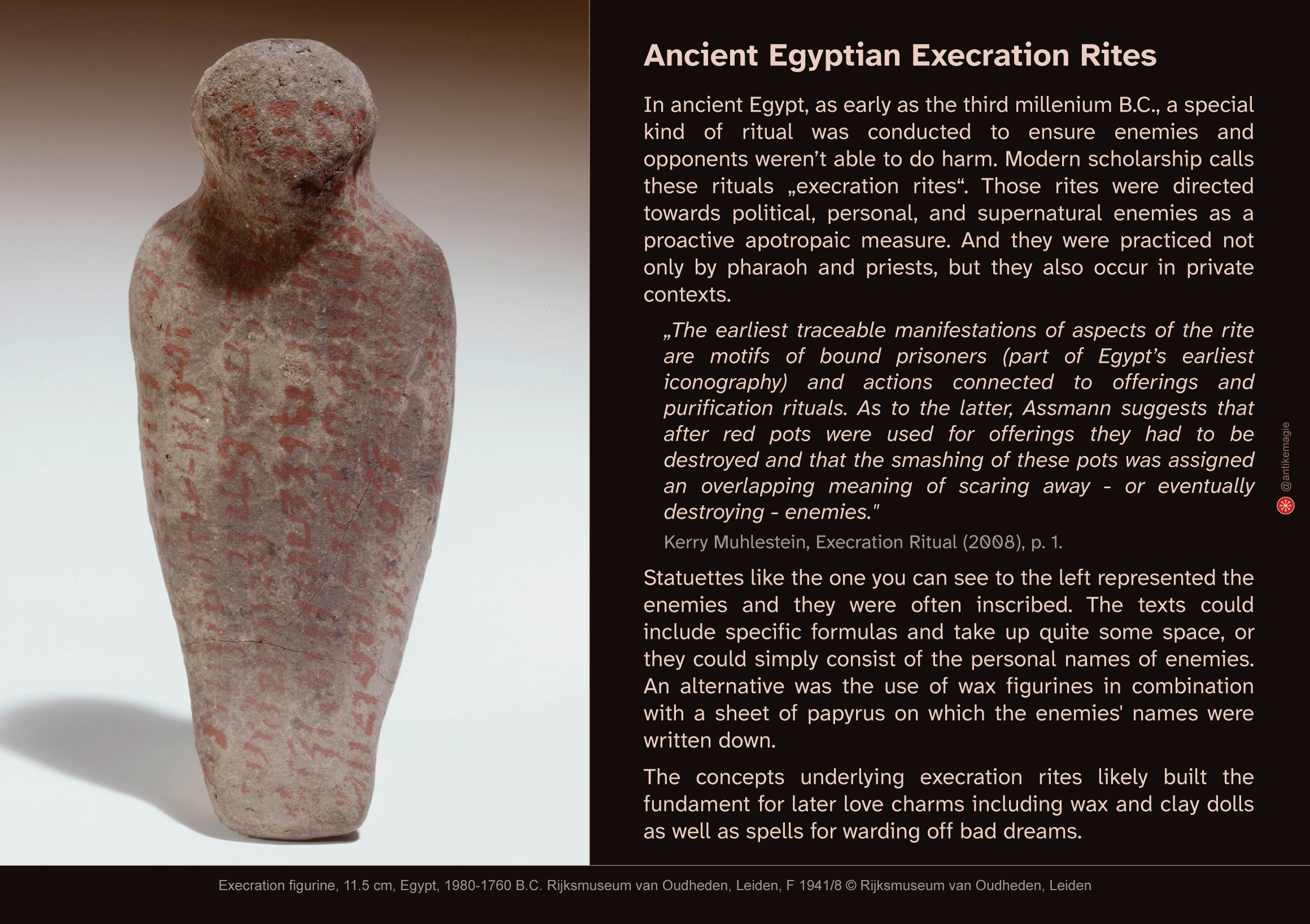 The Archaeology of Ancient Magic - Ancient Egyptian Execration Figurine - Rijksmuseum van Oudheden Leiden F1941/8